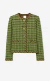 St John Lurex Eyelash Tweed Jacket In Cyms