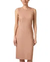 St John Sleeveless Lurex Knit Dress In Pink