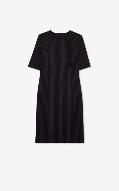 St John Lurex Pinstripe Short Dress In Bsvm