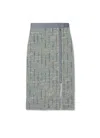 St John Lurex Tweed Skirt In Slate Multi