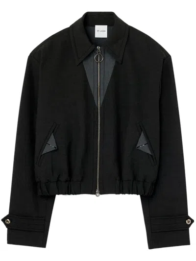 St John Luxe Ponte Jacket In Grey