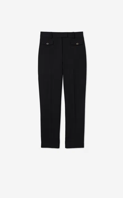 St John ‘diana' Flat Front Pressed Crease Straight Leg Pants In Black