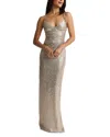St John St. John Luxe Sequin Gown In Gold