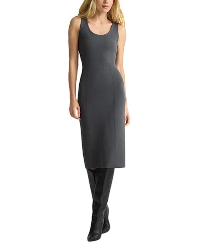 St John Lynn In Santa Roma Scoop Neck Bodycon Dress In Gray