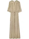 ST JOHN METALLIC MAXI DRESS