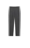 St John Melange Spectator Stretch Pique Knit Pant In Gray