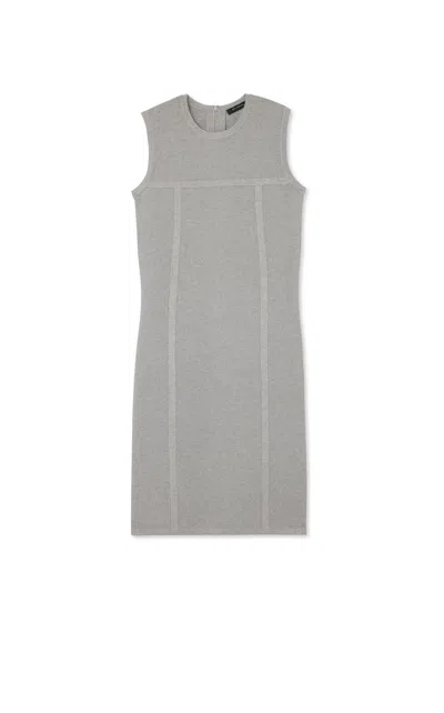 St John Melange Pique Knit Sleeveless Dress