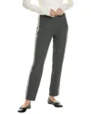 St John Melange Spectator Stretch Pique Knit Pant In Grey