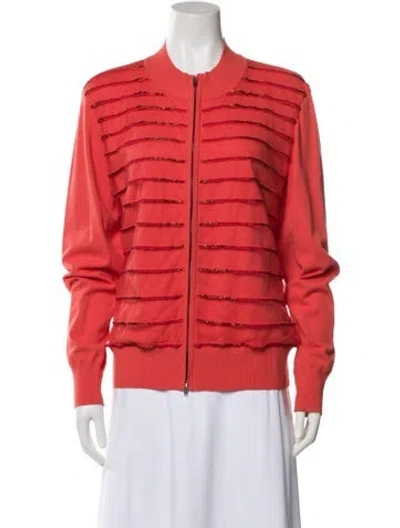 Pre-owned St John Mesh Jacket In Orange