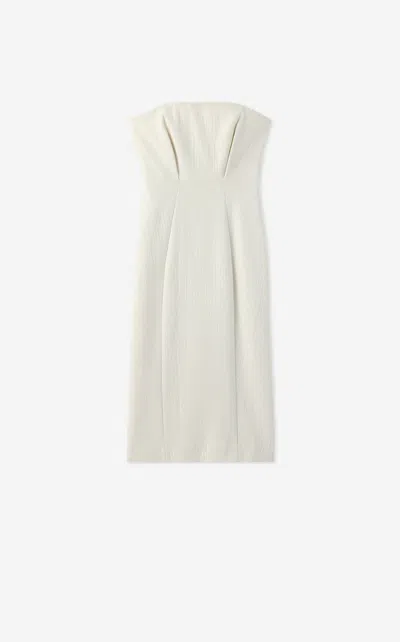 St John Mesh Sequin Strapless Dress In Multi