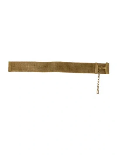 Pre-owned St John Metal Chain-link Belt In Gold