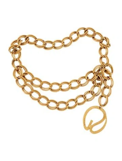 Pre-owned St John Metal Waist Belt In Gold