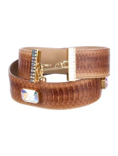 Pre-owned St John Metal Waist Belt In Silver