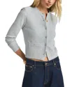 St John Metallic Button Cardigan In Mist