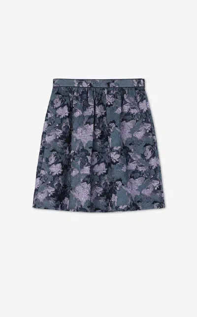 St John Metallic Floral Goafre Skirt In Mdlm