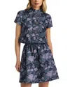 St John Floral-print Metallic Top In Midnight Lurex Multi