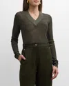 St John St. John Collection Sparkle Honeycomb Knit Sweater In Green