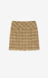St John St. John Collection Multiyarn Metallic Tweed Skirt In Gdcu