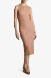 St John Sleeveless Lurex Knit Dress In Blossom/ Lurex Multi