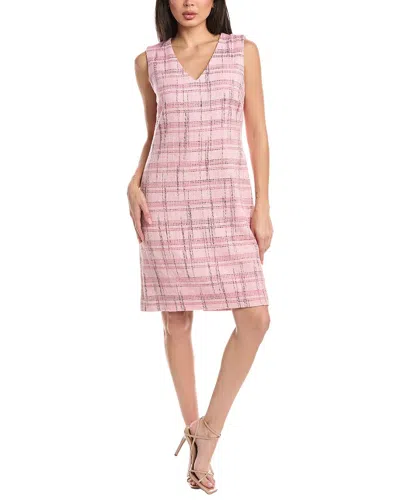 St John St. John Metallic Plaid Dress In Multi