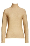 ST JOHN METALLIC TURTLENECK SWEATER