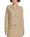St John St. John Metallic Tweed Jacket In Brown