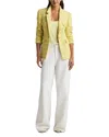 St John St. John Collection Metallic Tweed One-button Jacket In Golden Citrus Lurex Multi