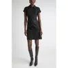 St John St. John Metallic Tweed Shirtdress In Black