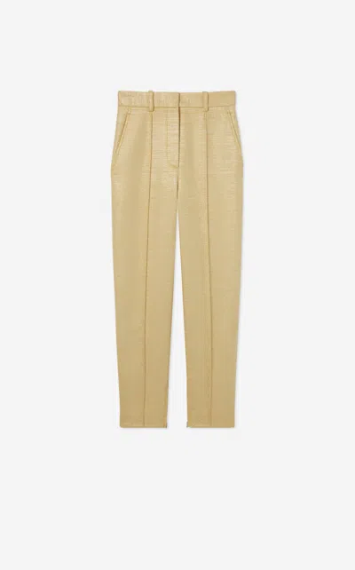 St John Metallic Twill Pant In Neutral