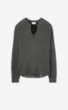 St John Metallic V-neck Tunic Top In Blls