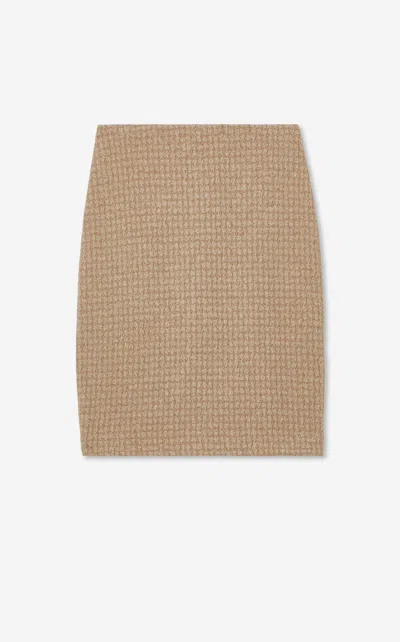 St John Metallic Vichy Skirt In Tngl