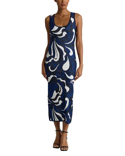 St John Mid Century Midi Dress In Multi