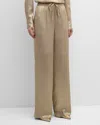 St John Metallic Voile Pant In Gold