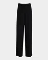 St John St. John Collection 'jennifer' Crepe Marocain Ankle Pants In Black