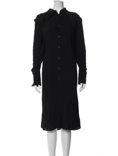 Pre-owned St John Midi Length Dress In Black