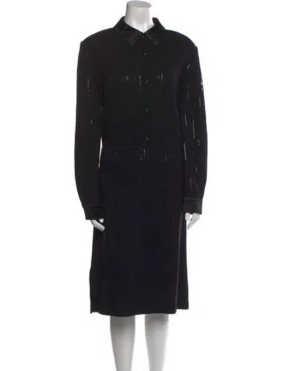 Pre-owned St John Midi Length Dress In Black