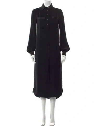 Pre-owned St John Midi Length Dress In Black