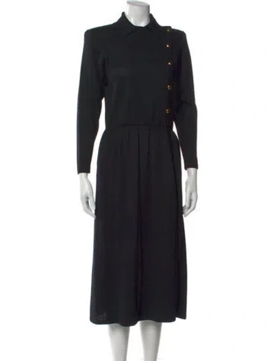 Pre-owned St John Midi Length Dress In Black