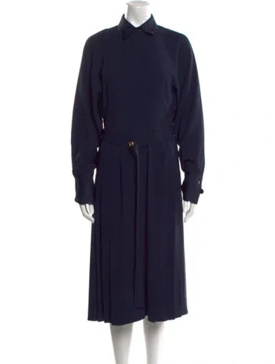 Pre-owned St John Midi Length Dress W/ Tags In Blue