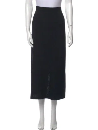 Pre-owned St John Midi Length Skirt In Black