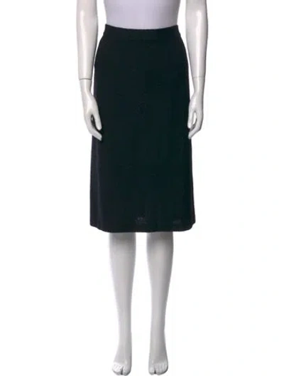 Pre-owned St John Midi Length Skirt In Black