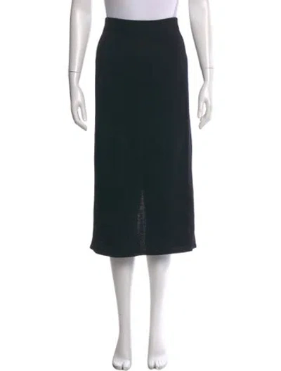 Pre-owned St John Midi Length Skirt In Black