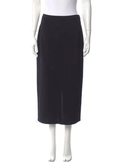 Pre-owned St John Midi Length Skirt In Black