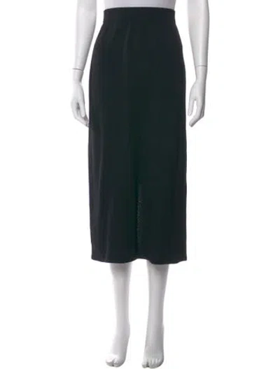Pre-owned St John Midi Length Skirt In Black