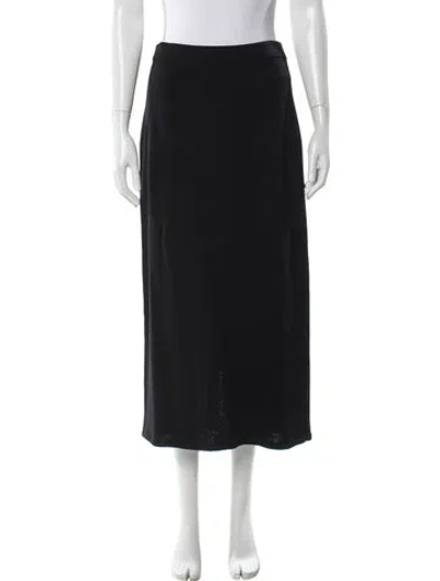Pre-owned St John Midi Length Skirt In Black