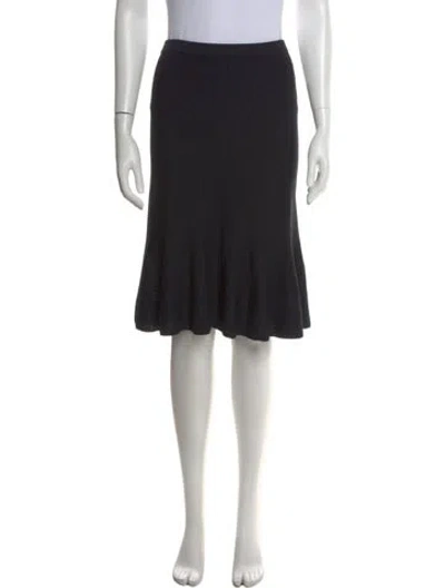 Pre-owned St John Midi Length Skirt In Black