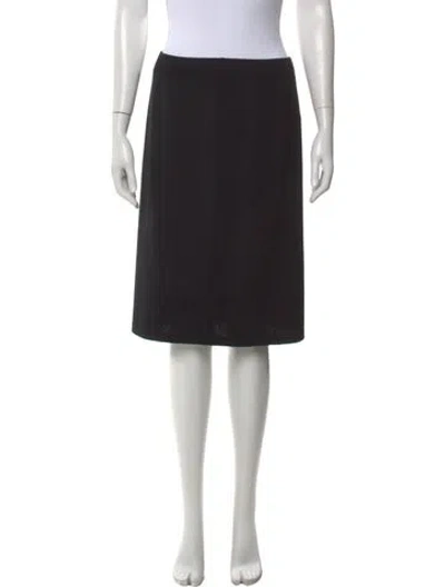 Pre-owned St John Midi Length Skirt In Black