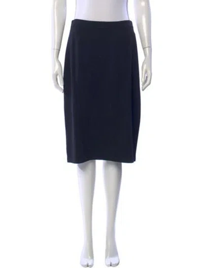 Pre-owned St John Midi Length Skirt In Black