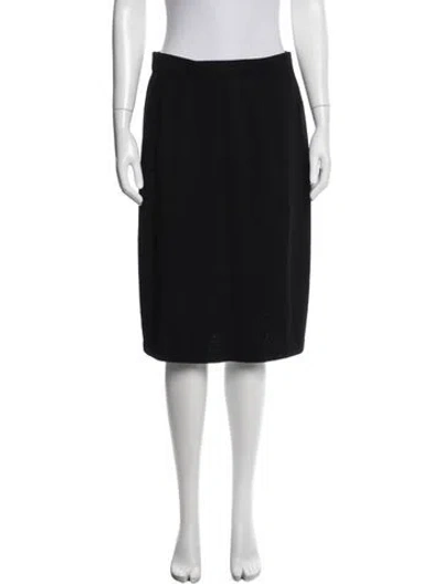 Pre-owned St John Midi Length Skirt In Black