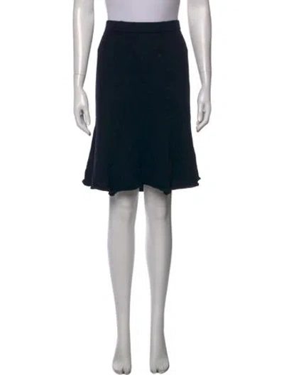 Pre-owned St John Midi Length Skirt In Black